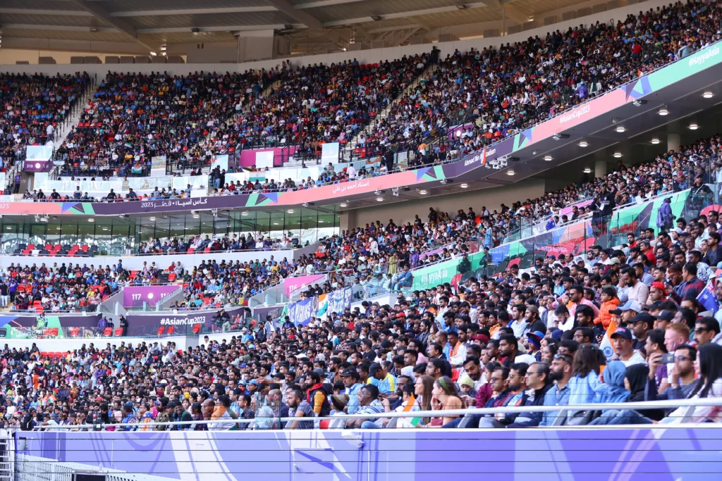 Fans Supporting the Indian Football Team at Qatar Image Credits X Twitter India's AFC Asian Cup 2023 Review: Igor Stimac's Clueless Indian Football Team Faces More Questions than Answers