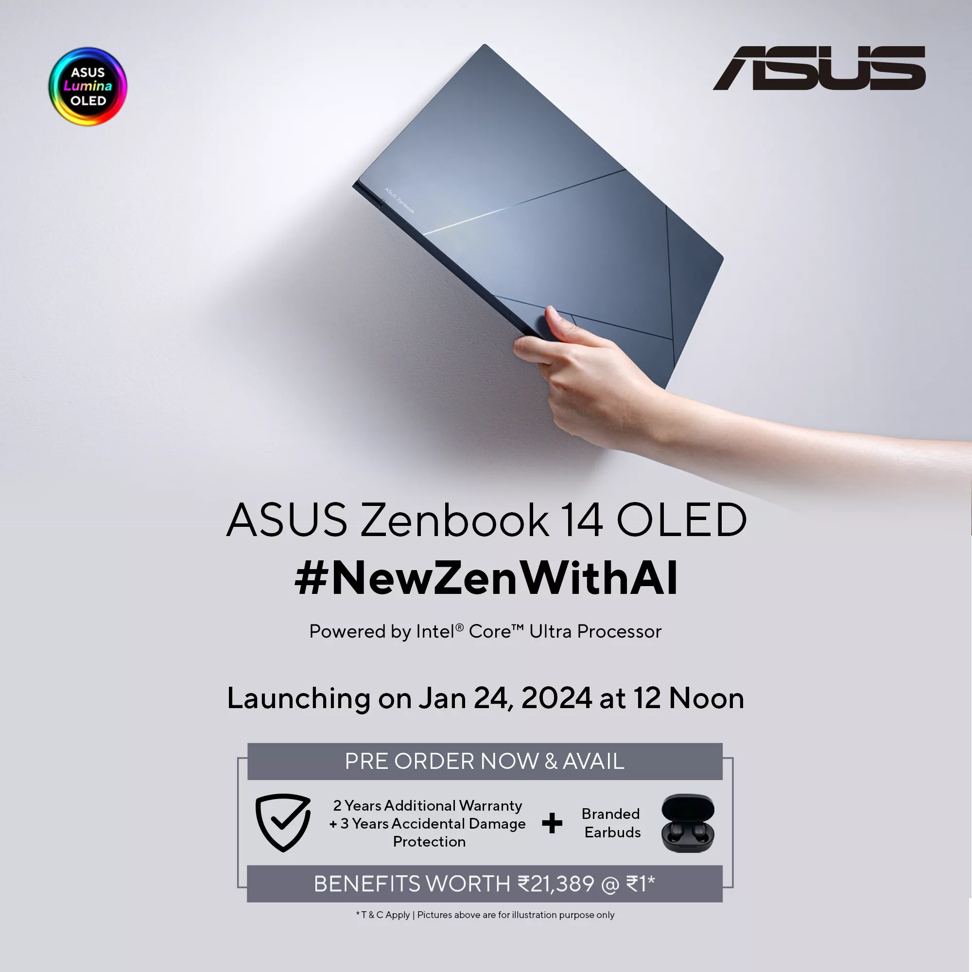 All-new Zenbook 14 OLED launching in India on January 24th