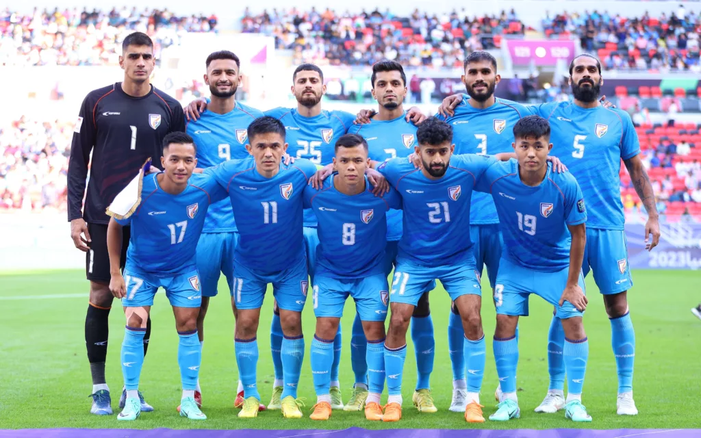 Indian Football Team Image Credits Twitter India Plummets to 117th Position in FIFA Rankings Following Disappointing Performance in AFC Asian Cup 2023