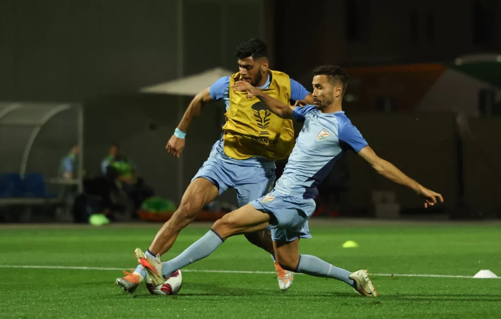 Indian Team in training ahead of their match against Uzbekistan Image Credits Twitter AFC Asian Cup 2023: India vs Uzbekistan - Preview & Where to Watch the Match Live in India