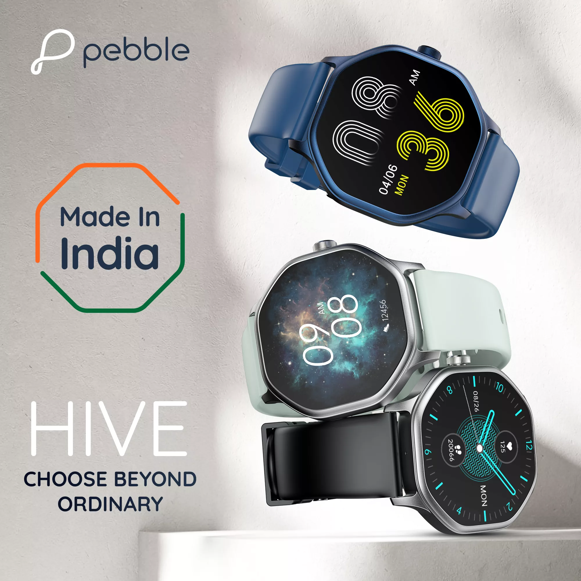 Pebble breaks the mould with Hive, 1st ever smartwatch with Octagonal Dial and DIY watchfaces