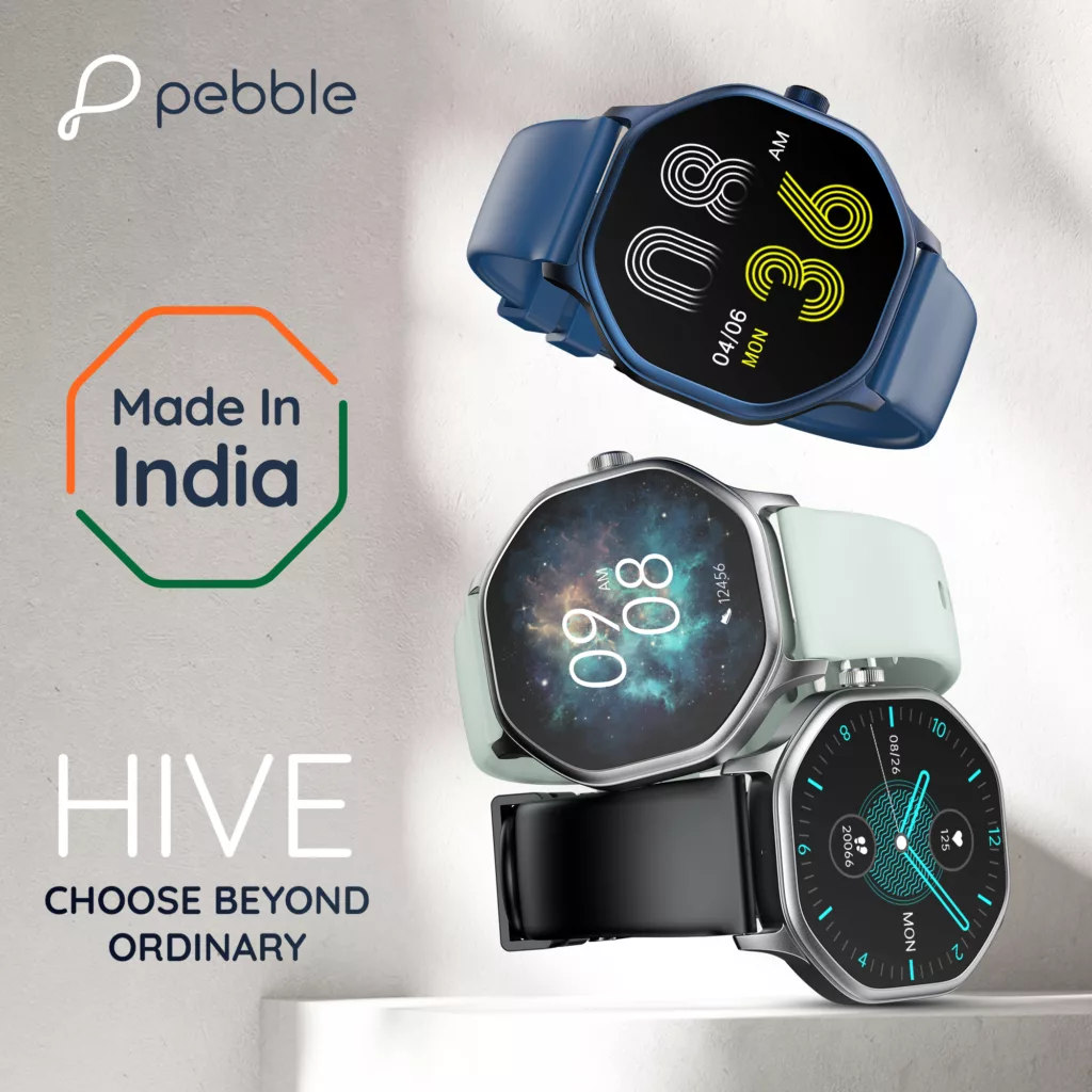 Pabble Hive Smartwatch Pebble Hive becomes the 1st ever smartwatch with Octagonal Dial
