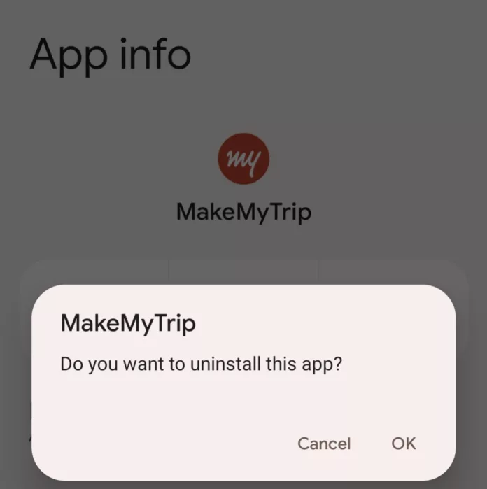 UninstallMakeMyTrip UninstallMakeMyTrip