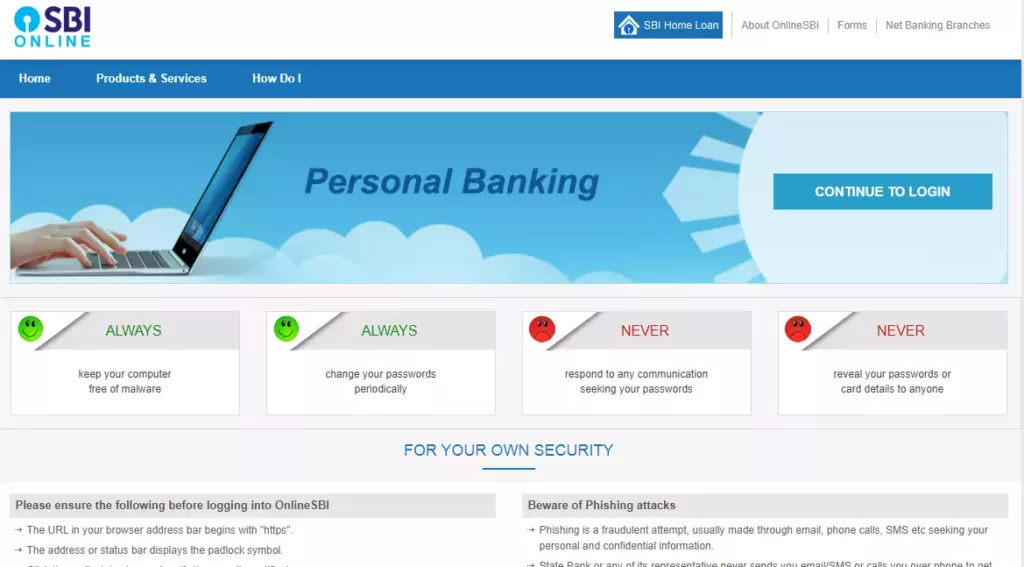 Online SBI State Bank of India