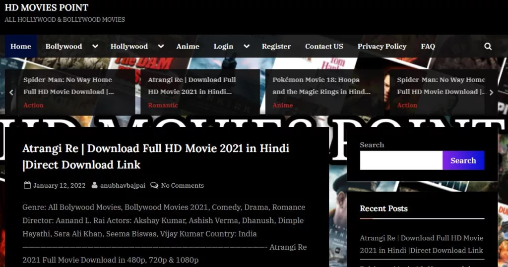 hdmoviespoint 2021 Complete Guide for Tamil Latest Film Download in 2024