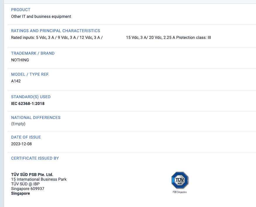 image 976 Nothing Phone 2a spotted on TUV Certification to get 45W fast charging