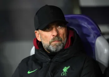 TOULOUSE, FRANCE - NOVEMBER 09: Juergen Klopp, Manager of Liverpool, looks on prior to the UEFA Europa League 2023/24 match between Toulouse FC and Liverpool FC at Stadium de Toulouse on November 09, 2023 in Toulouse, France. (Photo by Justin Setterfield/Getty Images)