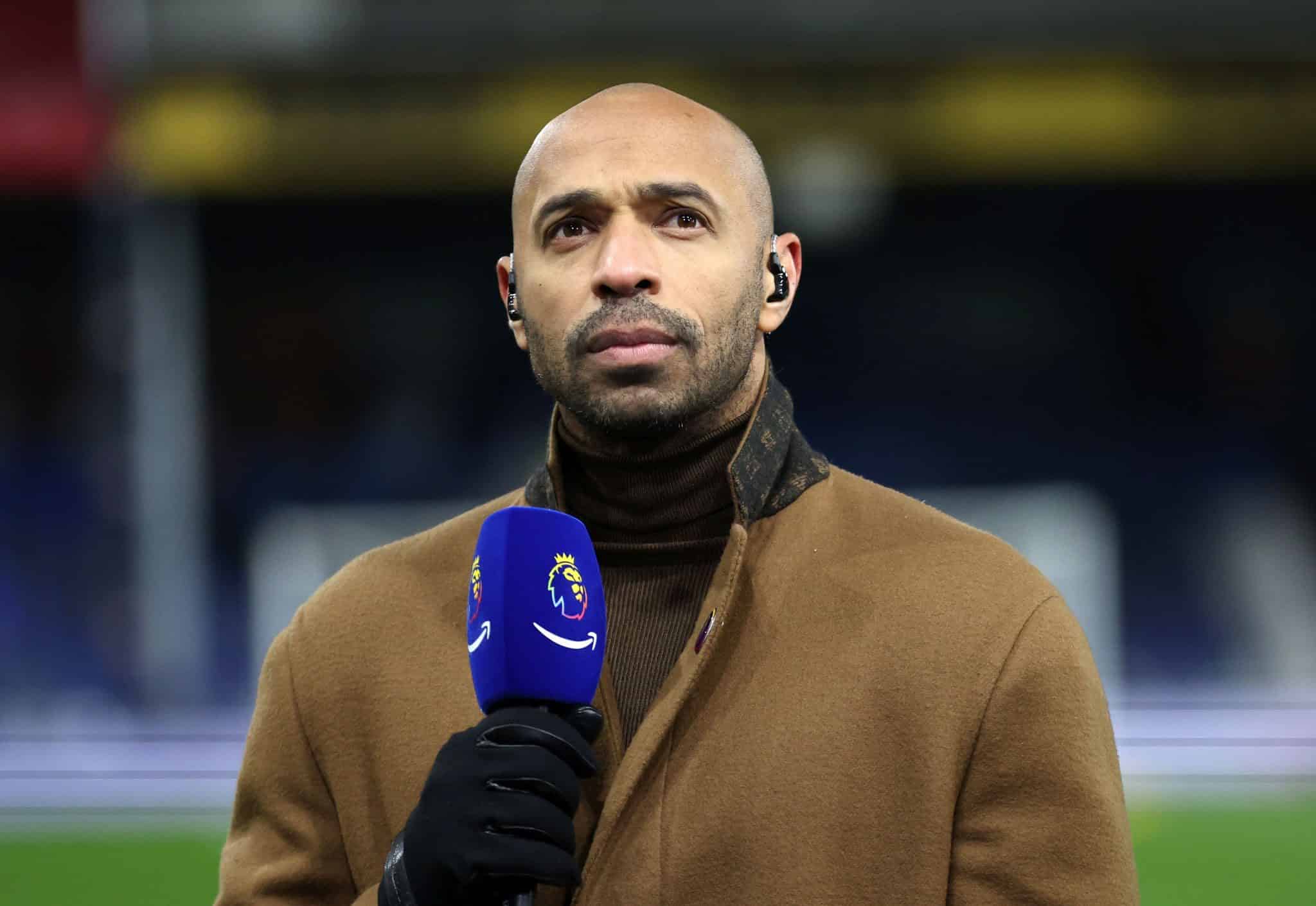LUTON, ENGLAND - DECEMBER 05: Amazon Prime Video pundit Thierry Henry ahead of the Premier League match between Luton Town and Arsenal FC at Kenilworth Road on December 05, 2023 in Luton, England. (Photo by Catherine Ivill/Getty Images)