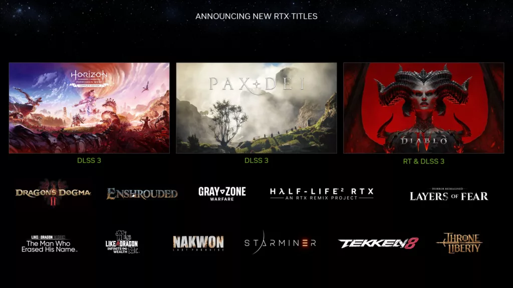 14 New RTX Games Launched at CES 2024
