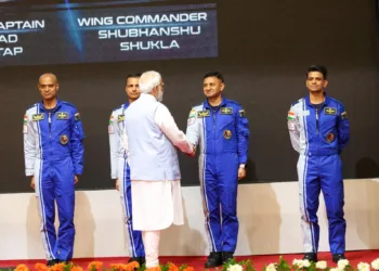 PM Modi unveils the four-person Gaganyaan space mission crew