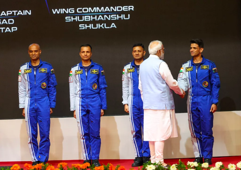 2c PM Modi unveils the four-person Gaganyaan space mission crew