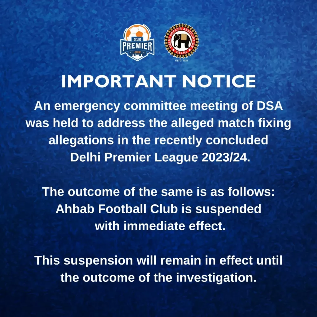 An Official Notice has Been Issued by Delhi Soccer Association Image Credits Twitter Ranjit Bajaj Claims Match-fixing in Delhi Football League: 'It’s a huge statement I am making but THIS LEAGUE is FIXED'