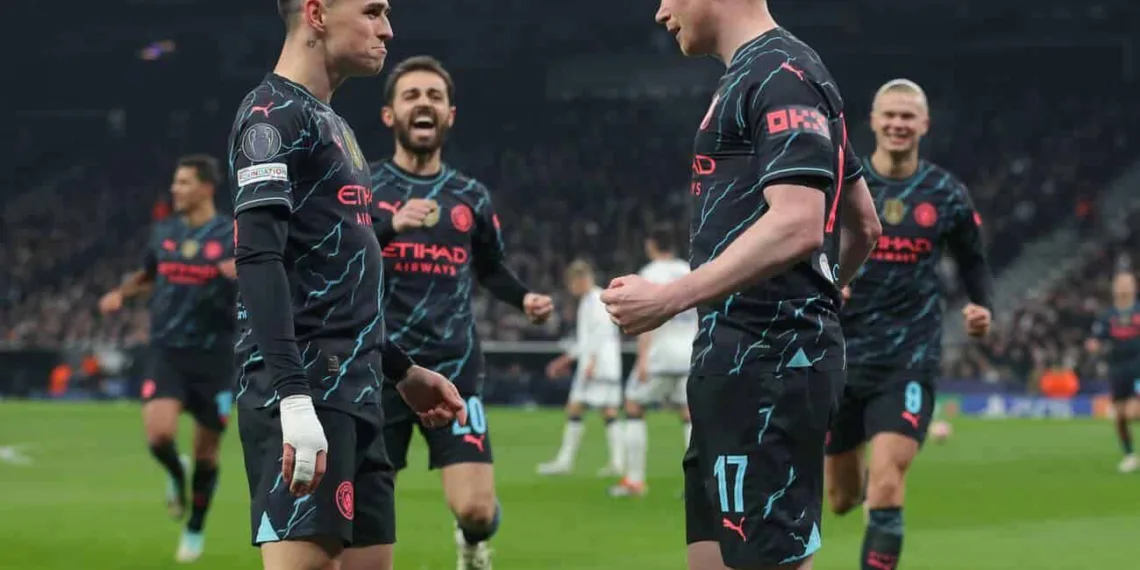 Kevin De Bruyne Phil Foden Manchester City