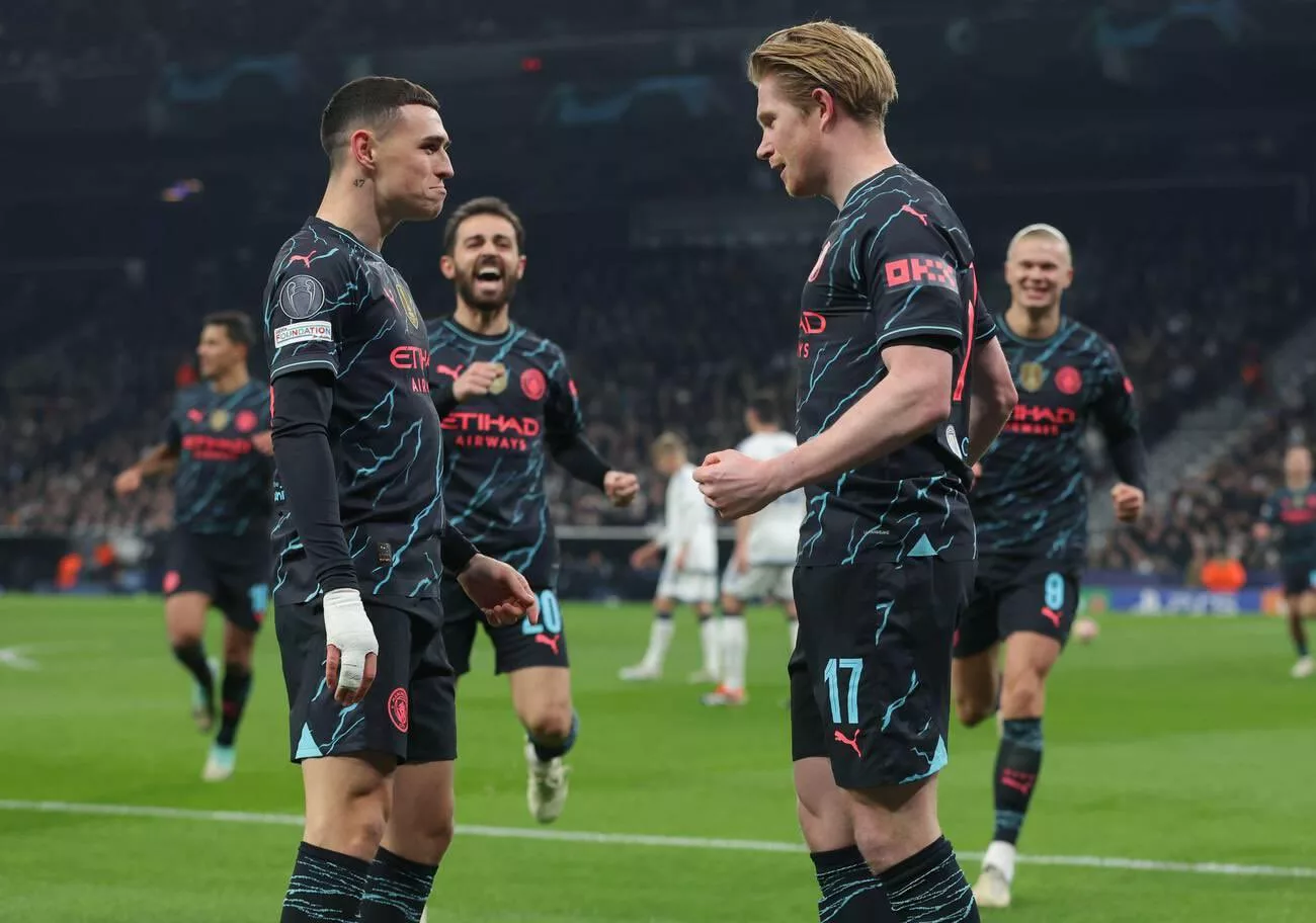 Kevin De Bruyne Phil Foden Manchester City