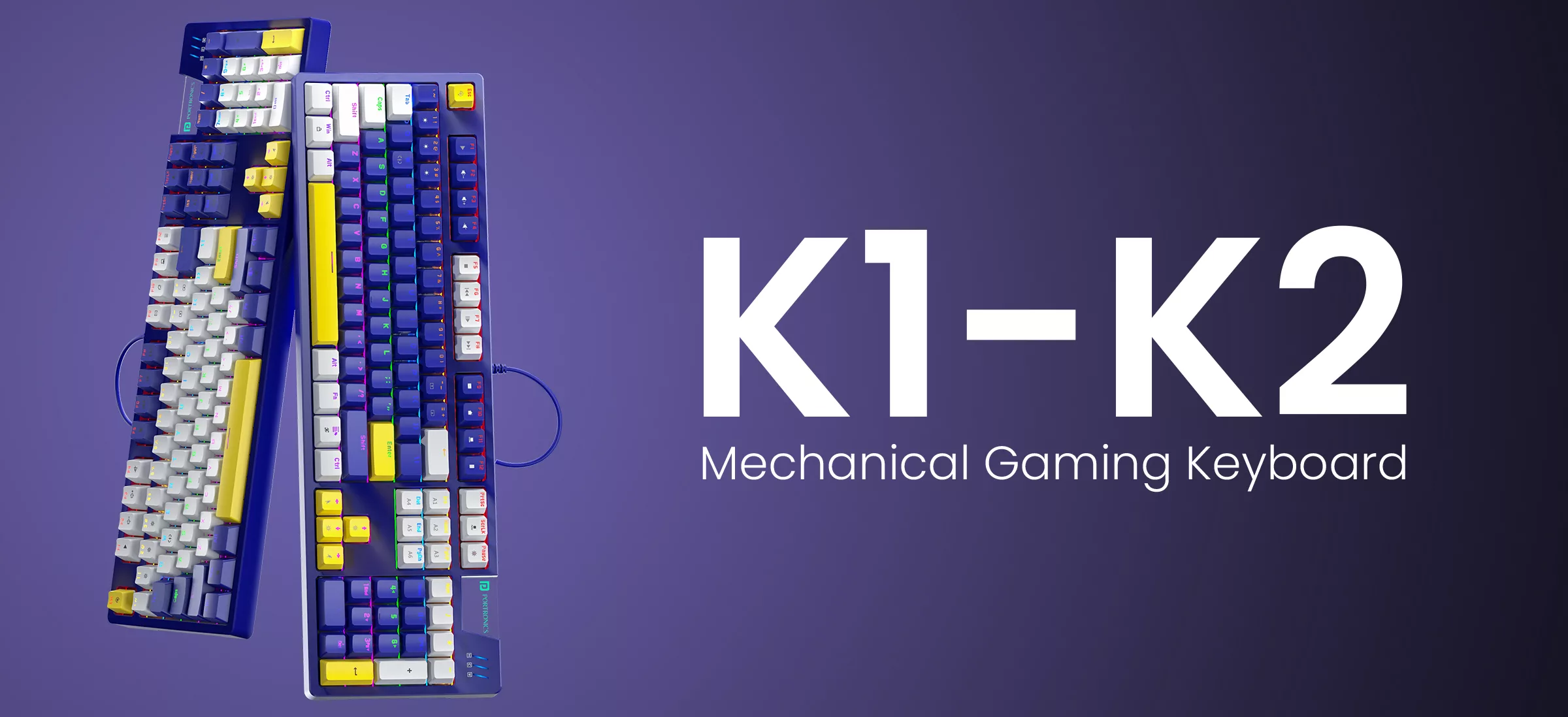 Eye-poppy Portronics K1 and K2 Wired Gaming Mechanical Keyboards launched