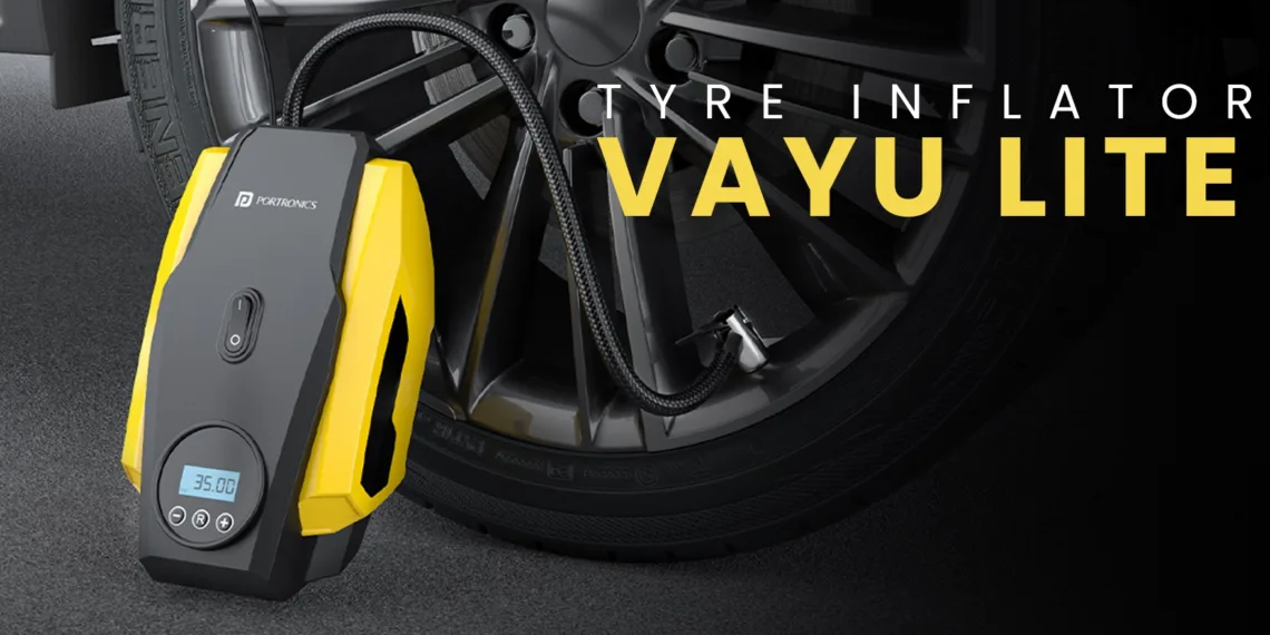 Portronics Makes Refilling Tyres Hassle-free with Vayu Lite Portable Tyre Inflator