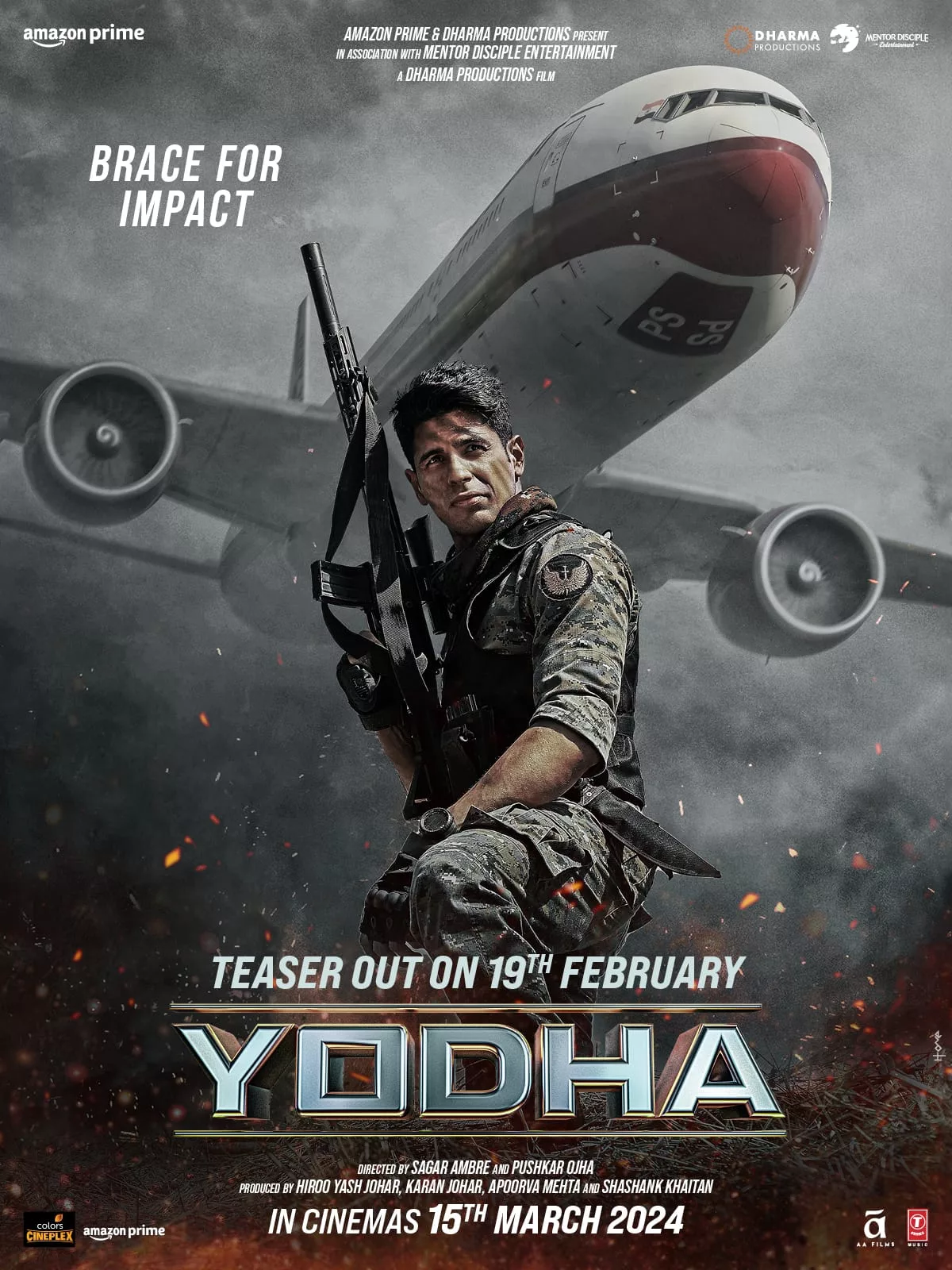 Yodha Teaser Date Out Now! Sidharth Malhotra’s ‘Yodha’ Takes Poster Launch to New Heights in Dubai Sky