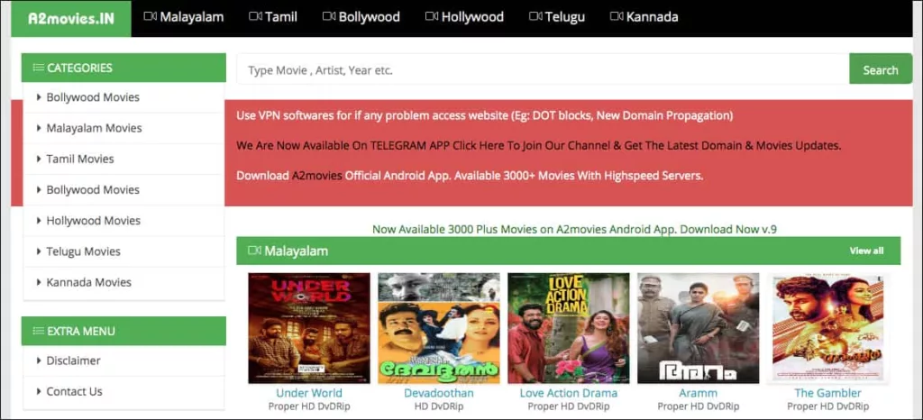 a2movies icu1 Top 10 Bollywood Movie Download Sites in 2024: All We Know