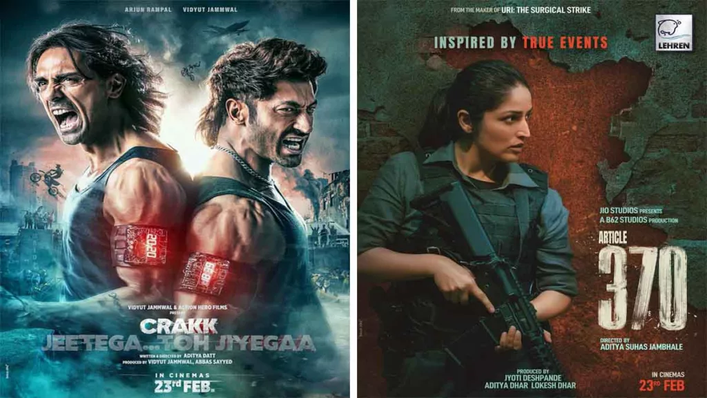 article 370 and crakk clash Article 370 Box Office Collection: Get A Brief Update on Yami Gautam’s Power-pack Action Drama Film