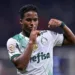 BELO HORIZONTE, BRAZIL - DECEMBER 06: Endrick of Palmeiras celebrates after scoring the team's first goal during the match between Cruzeiro and Palmeiras as part of Brasileirao 2023 at Mineirao Stadium on December 06, 2023 in Belo Horizonte, Brazil. (Photo by Pedro Vilela/Getty Images)
