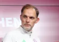 MUNICH, GERMANY - JANUARY 24: Thomas Tuchel, head coach of FC Bayern München look on during a press conference after the Bundesliga match between FC Bayern München and 1. FC Union Berlin at Allianz Arena on January 24, 2024 in Munich, Germany. (Photo by Alexander Hassenstein/Getty Images)