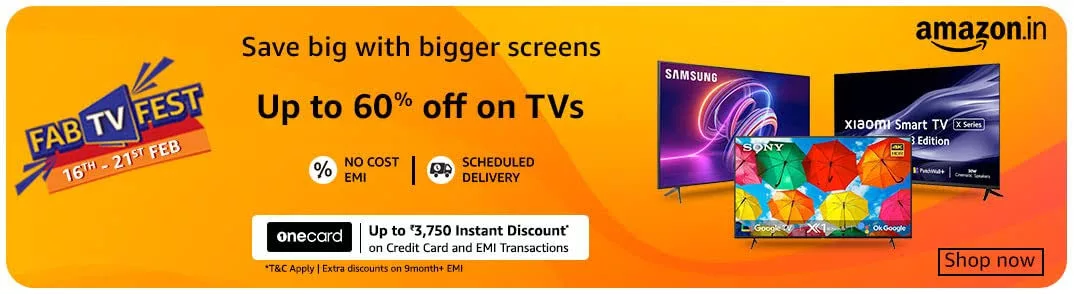 Amazon India’s Fab TV Fest: The Best 55-inch TV deals