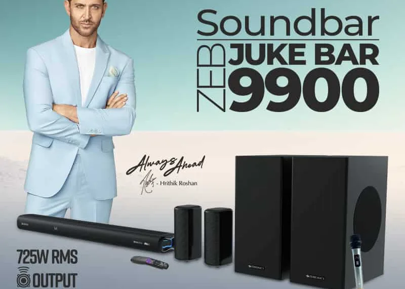Zebronics unveils Juke bar 9900 featuring 5.2.4 channels with Dolby Atmos