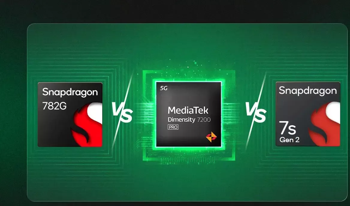 Dimensity 7200 Pro vs Snapdragon 7s Gen 2 vs Snapdragon 782G: Benchmark Battle