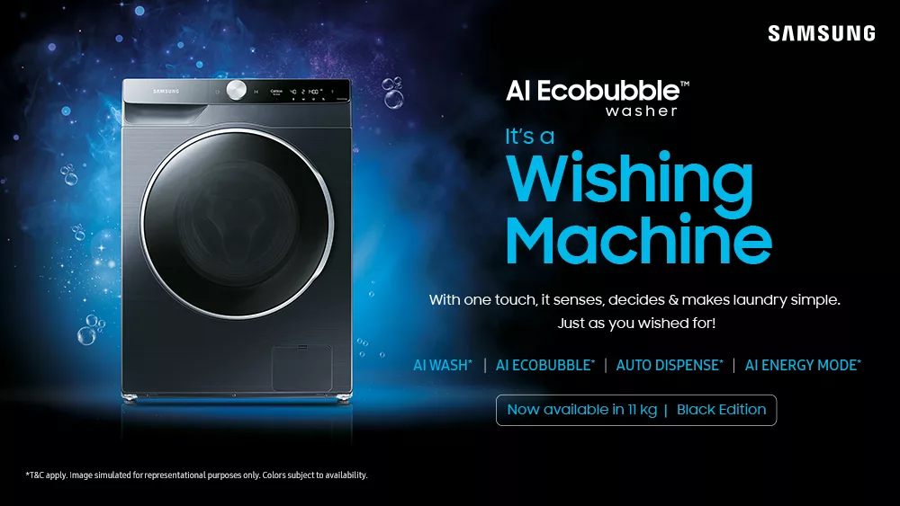Samsung Launches New Range of 11 Kg AI Ecobubble Fully Automatic Front Load Washing Machines