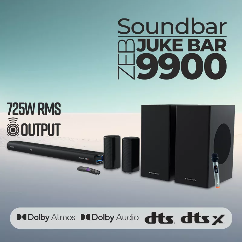 Zebronics unveils Juke bar 9900 featuring 5.2.4 channels with Dolby Atmos


