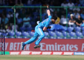 Cricket - ICC Cricket World Cup 2023 - India v Afghanistan - Arun Jaitley Stadium, New Delhi, India - October 11, 2023 India's Hardik Pandya in action REUTERS/Anushree Fadnavis/File Photo