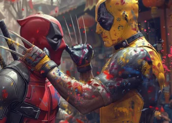 Deadpool and Wolverine Splash Colors in AI Holi Images Imagined by Fans