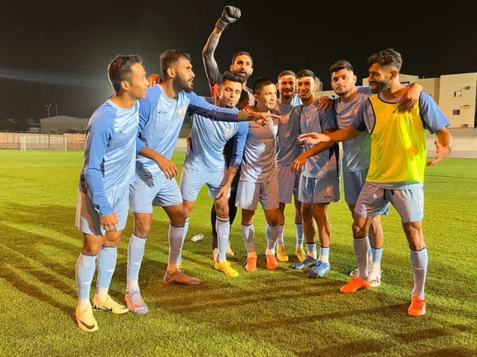 Indian Football Team in Gym Sessions, Image Credits- Twitter India vs Afghanistan FIFA World Cup Qualifier Live Streaming Details, When and Where to Watch the IND v AFG Match