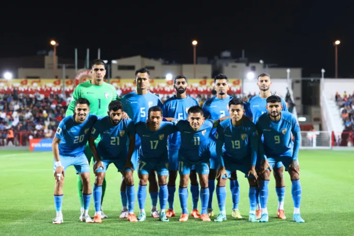 Indian Team Vs Afghanistan, Image Credits- AIFF How Can India Qualify for The 3rd Round of FIFA World Cup Qualifier After Their Recent Draw Against Afghanistan