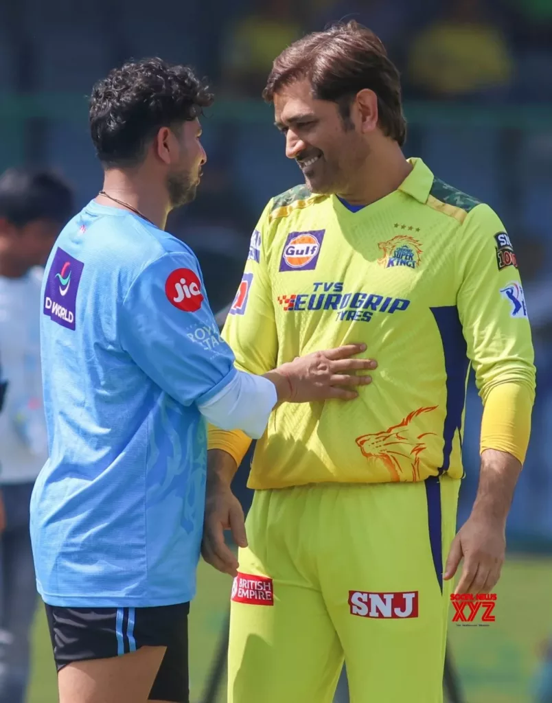 Kuldeep Yadav and MS Dhoni Image Credits XYZ MS Dhoni to Share Captaincy Responsibilities for CSK in IPL? Ambati Rayudu Makes Shocking Revelation