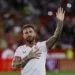 Soccer Football - Sevilla unveil new signing Sergio Ramos - Ramon Sanchez Pizjuan, Seville, Spain - September 6, 2023 Sevilla's Sergio Ramos waves to fans during the presentation REUTERS/Marcelo Del Pozo