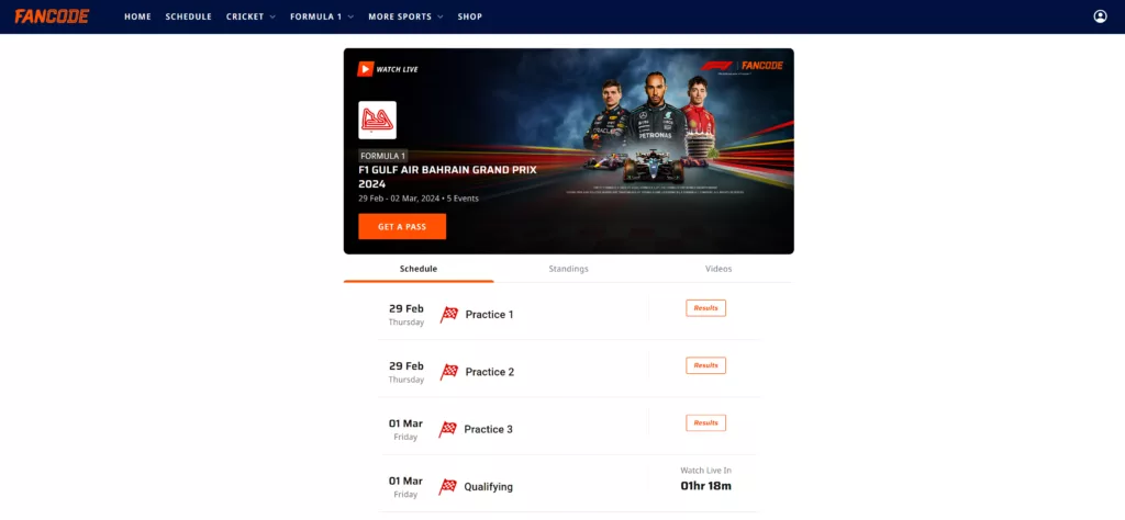 How to watch Formula 1 in India? FanCode to stream F1 matches LIVE in India