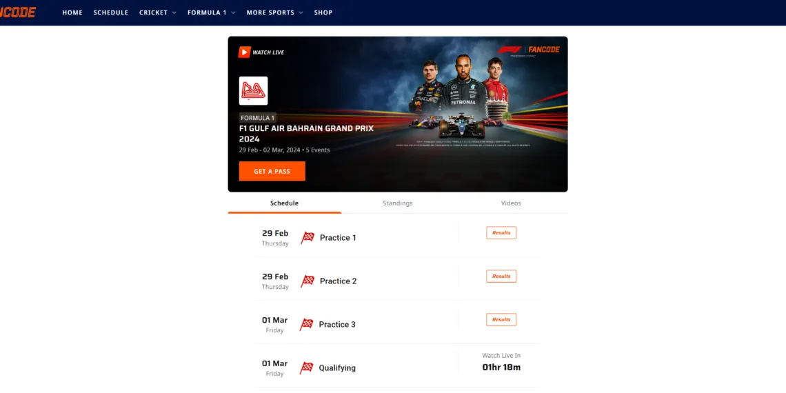 How to watch Formula 1 in India? FanCode to stream F1 matches LIVE in India
