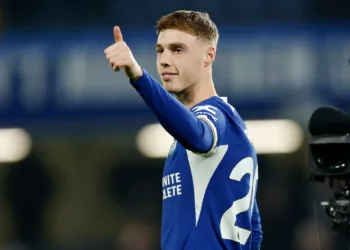 LONDON, ENGLAND - MARCH 11: Cole Palmer of Chelsea celebrates after the Premier League match between Chelsea FC and Newcastle United at Stamford Bridge on March 11, 2024 in London, England. (Photo by Nigel French/Sportsphoto/Allstar via Getty Images)