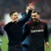 Soccer Football - Bundesliga - Bayer Leverkusen v Bayern Munich - BayArena, Leverkusen, Germany - February 10, 2024 Bayer Leverkusen coach Xabi Alonso celebrates with Borja Iglesias after the match REUTERS/Thilo Schmuelgen/ File Photo