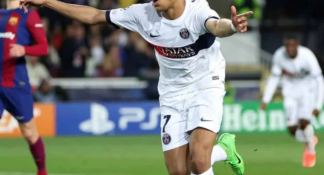 Kylian Mbappe Champions League Barcelona PSG