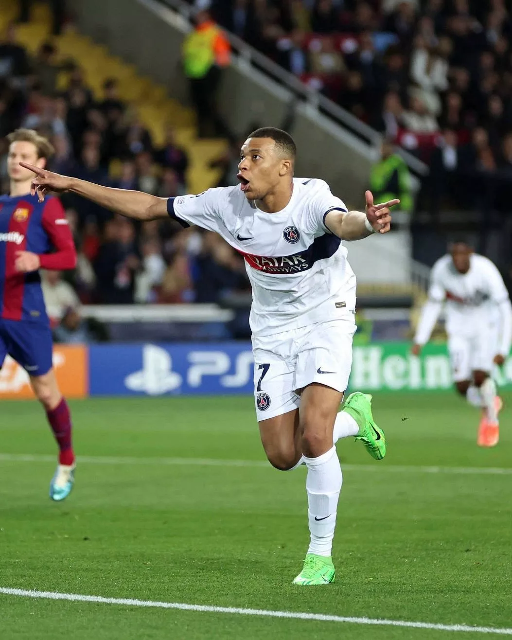 Kylian Mbappe Champions League Barcelona PSG