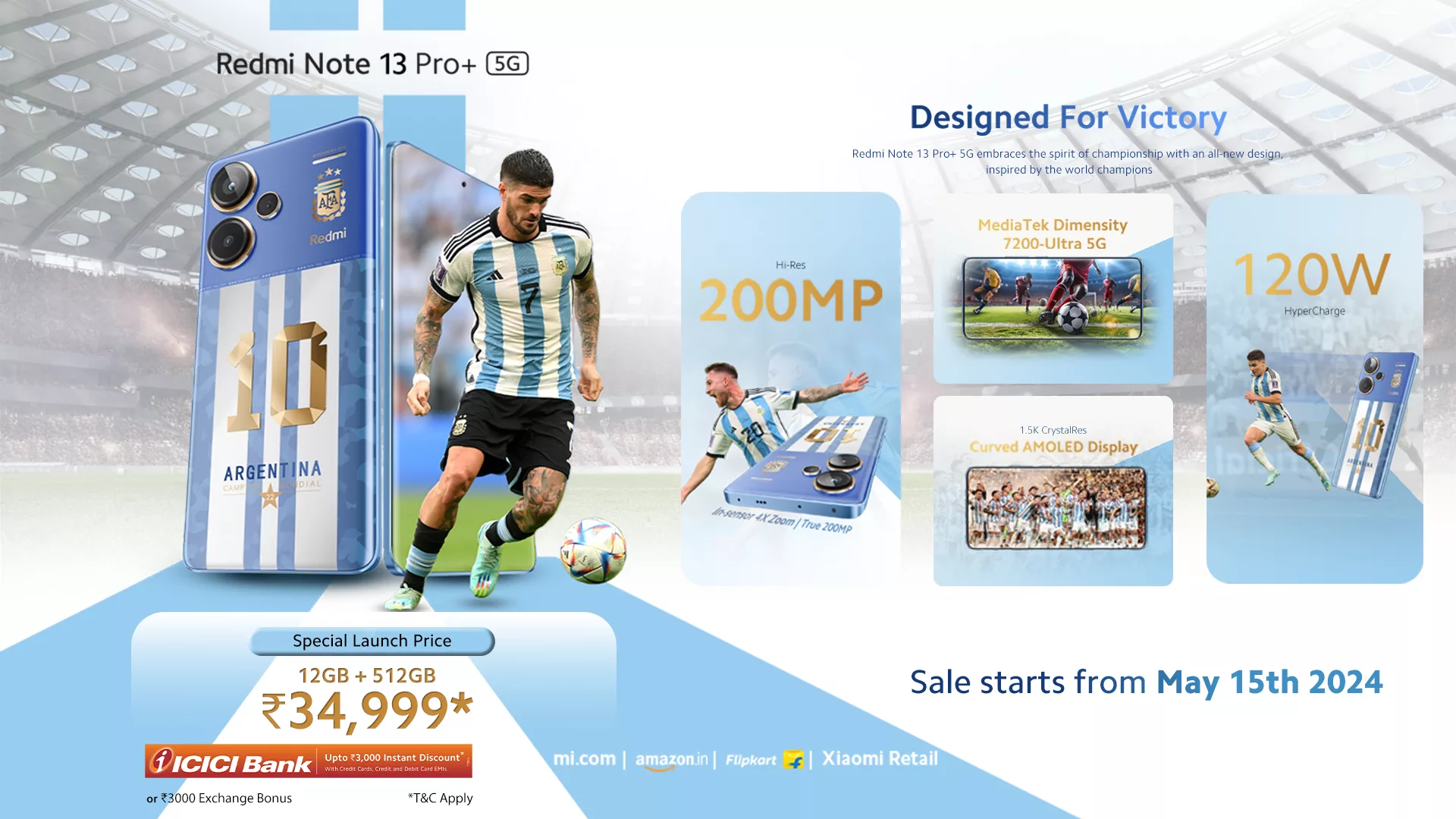 Exclusive Redmi Note 13 Pro+ 5G World Champions Edition launched