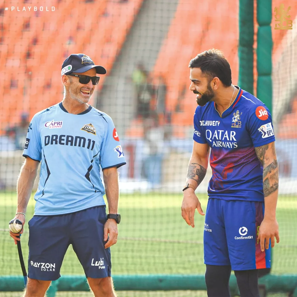 Gary Kirsten and Virat Kohli Image Credits RCB Twitter IPL 2024: GT vs RCB – Match Preview, Prediction, Team News and Fantasy XI 