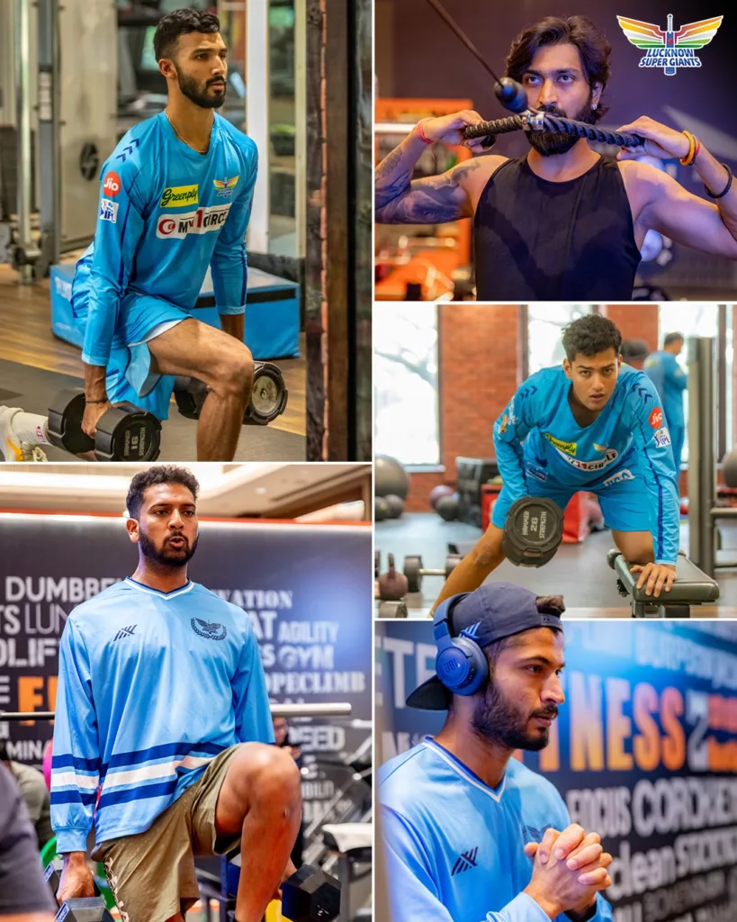 LSG Players Sweating It Out in The Gym Image Credits LSG Twitter IPL 2024: LSG vs RR – Match Preview, Prediction, Team News and Fantasy XI 