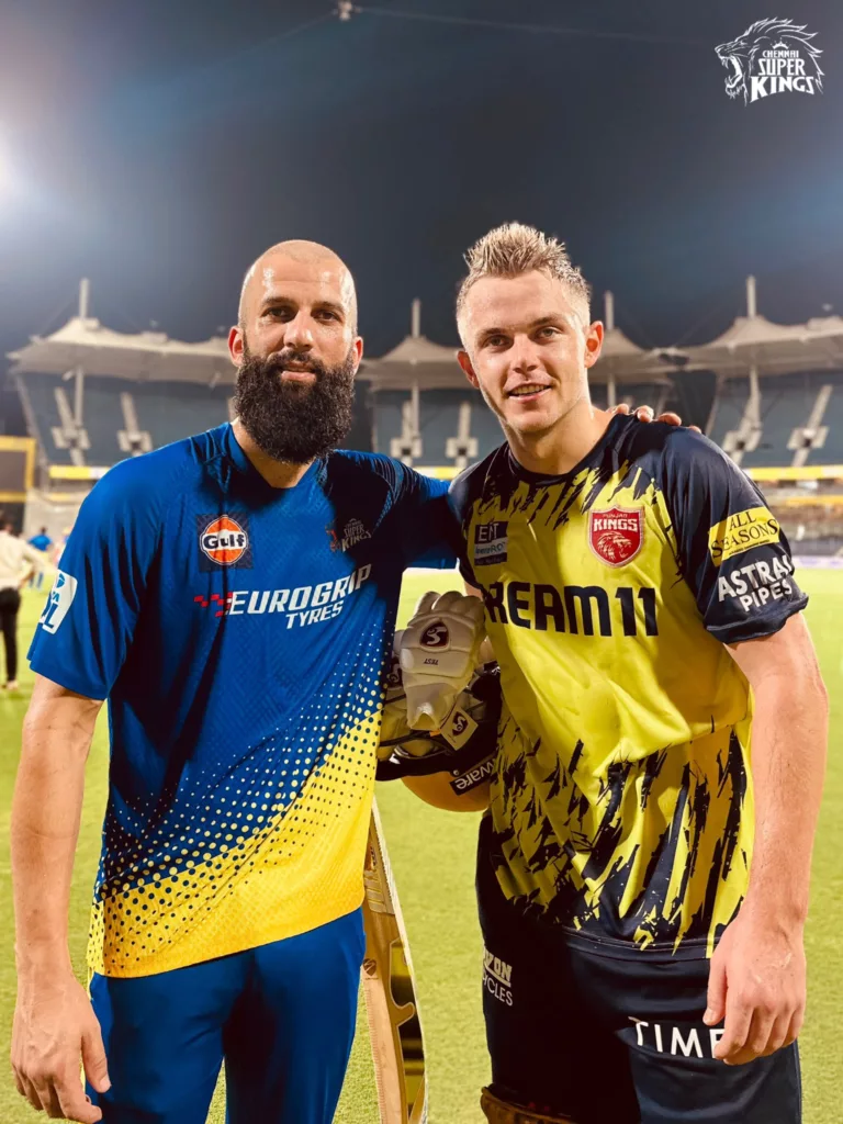 Moeen Ali and Sam Curran Image Credits CSK Twitter IPL 2024: CSK vs PBKS – Match Preview, Prediction, Team News and Fantasy XI