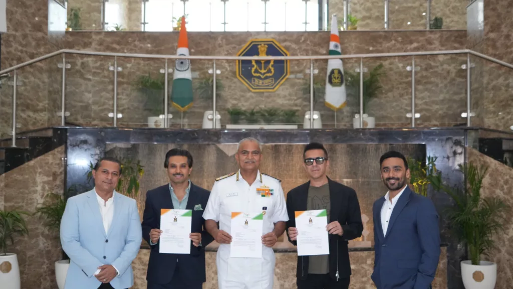 Operation Trident Producers with The Indian Navy Image Credits Twitter Excel Entertainment's 'Operation Trident' In Partnership with Indian Navy Announced by Farhan Akhtar & Ritesh Sidhwani