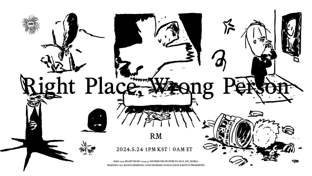 Right Place Wrong Person Image Credits Twitter BTS’ RM Announces His Second Solo Album, Titled ‘Right Place, Wrong Person'