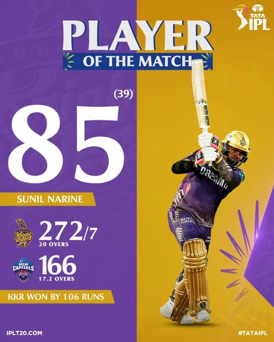 image 5 44 jpg IPL 2024 DC vs KKR : KKR Crush DC by 106 Runs