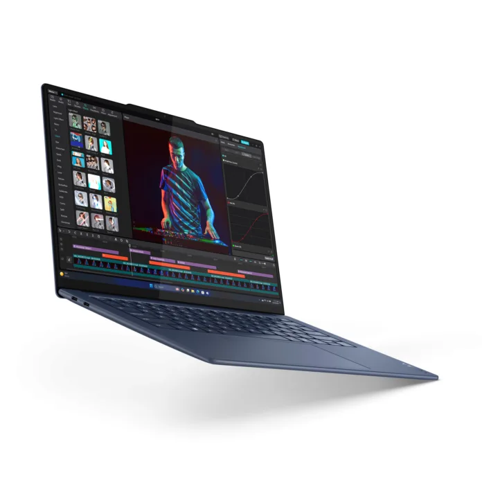 10_Yoga_Slim_7X_QC_Cosmic_Blue_3Q_front_right_open_display Lenovo Unveils Next-Generation Copilot+ PCs: Lenovo Yoga Slim 7x & ThinkPad T14s Gen 6